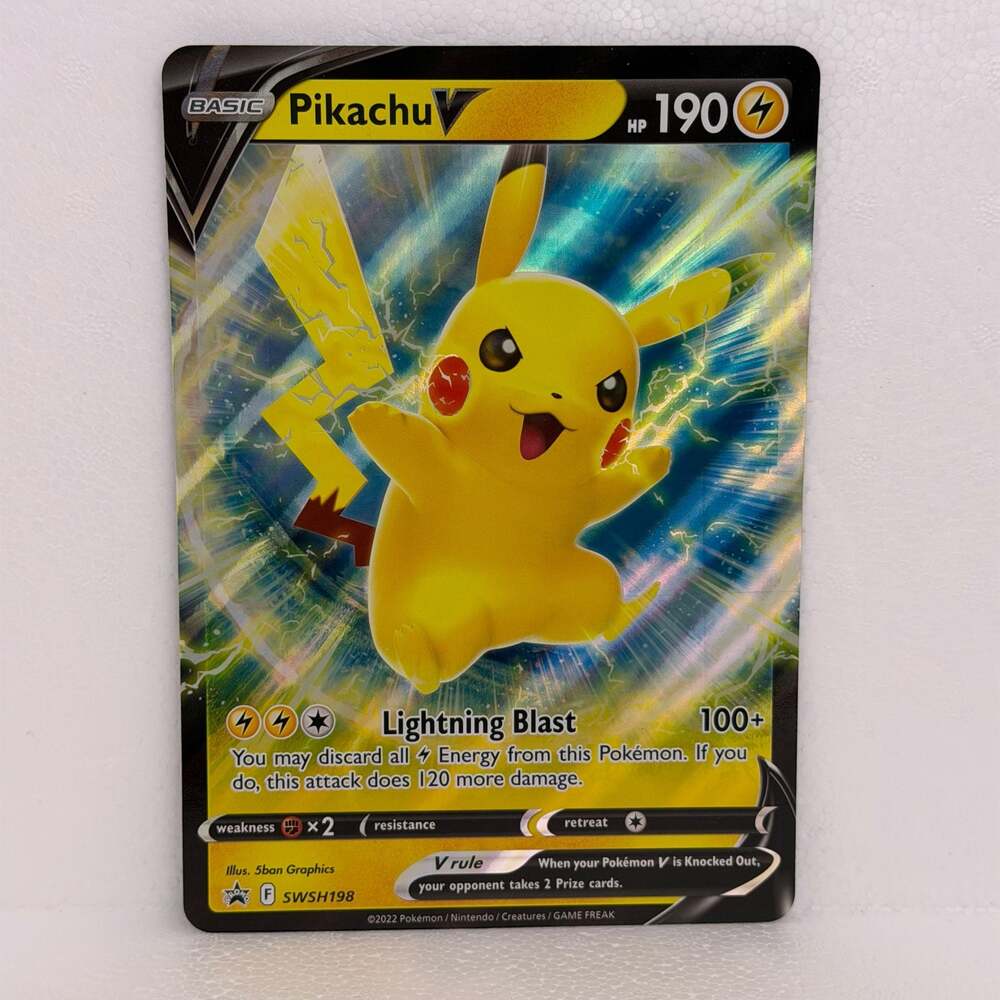 Pokémon TCG Pikachu V SWSH198 Black Star Promo Holo Jumbo Card